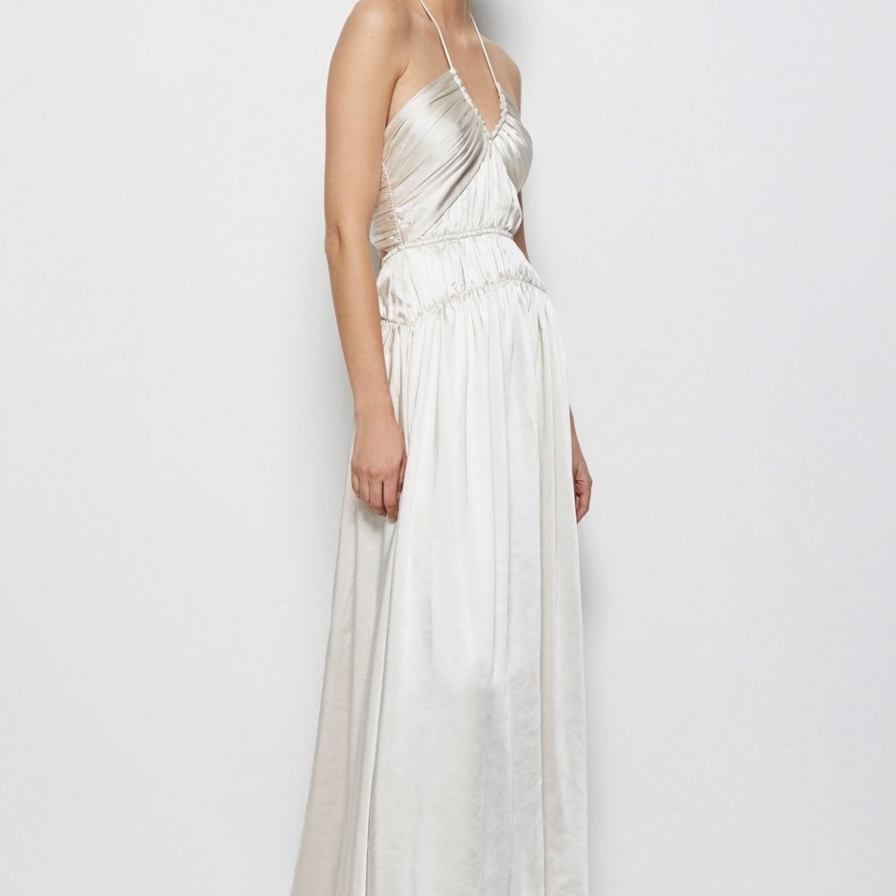 NWT Jonathan Simkhai Clementine Open Back Halter Gown size 4